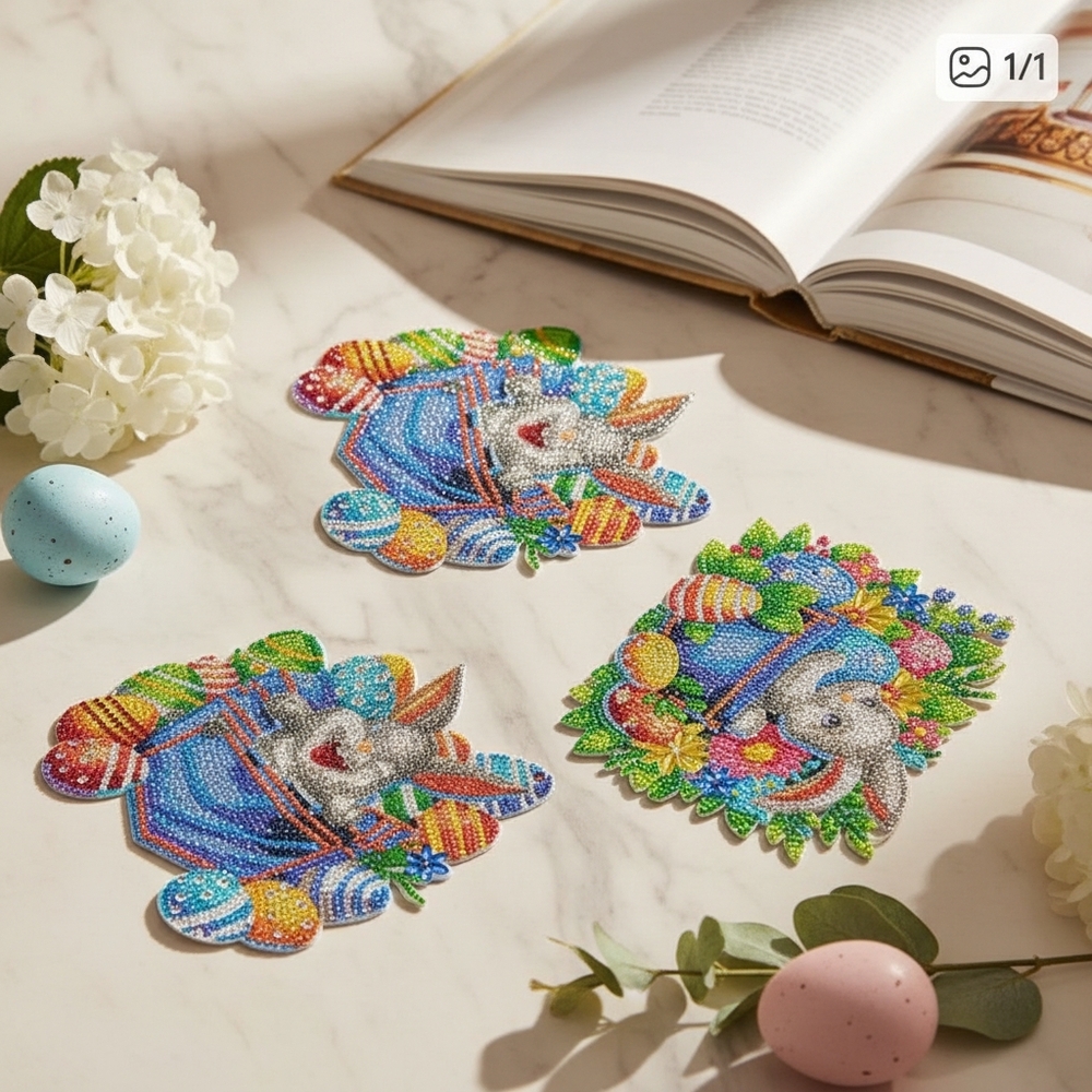 Colorful Easter Bunny Diamond Painting Set